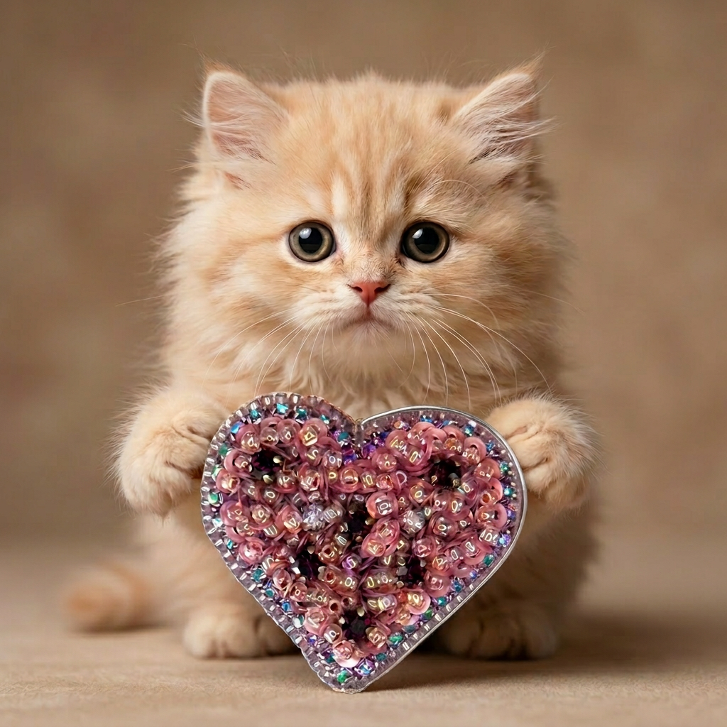 Purple Iridescent Heart Brooch, Mauve Sequin Beaded Heart Pin, Handmade Romantic Purple Jewelry, Valentine Love Gift