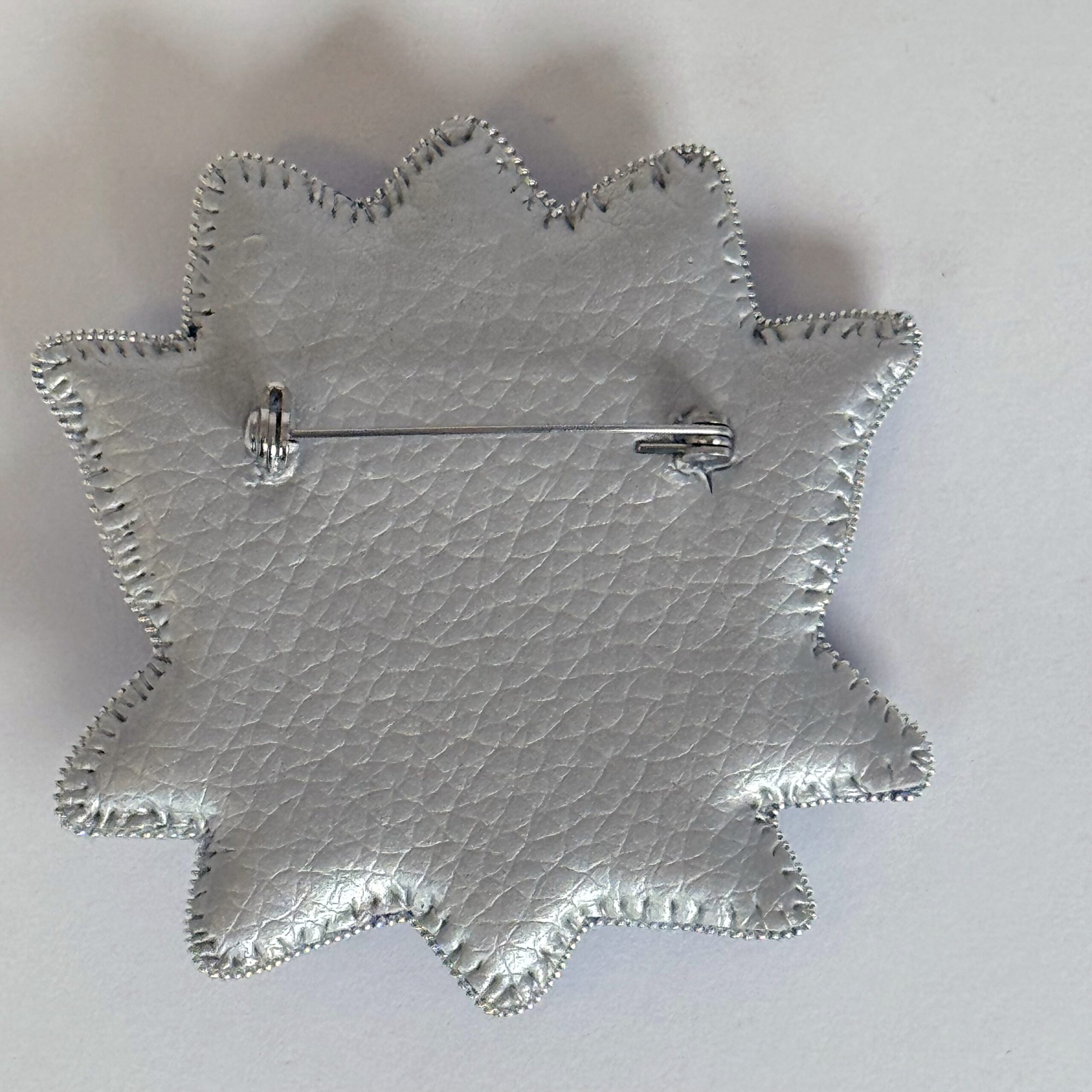 Royal Blue Lotus Flower Brooch Crystal, Mother of Pearl Lotus Pin, Handmade Beaded Flower Jewelry, Elegant Gift — view 3