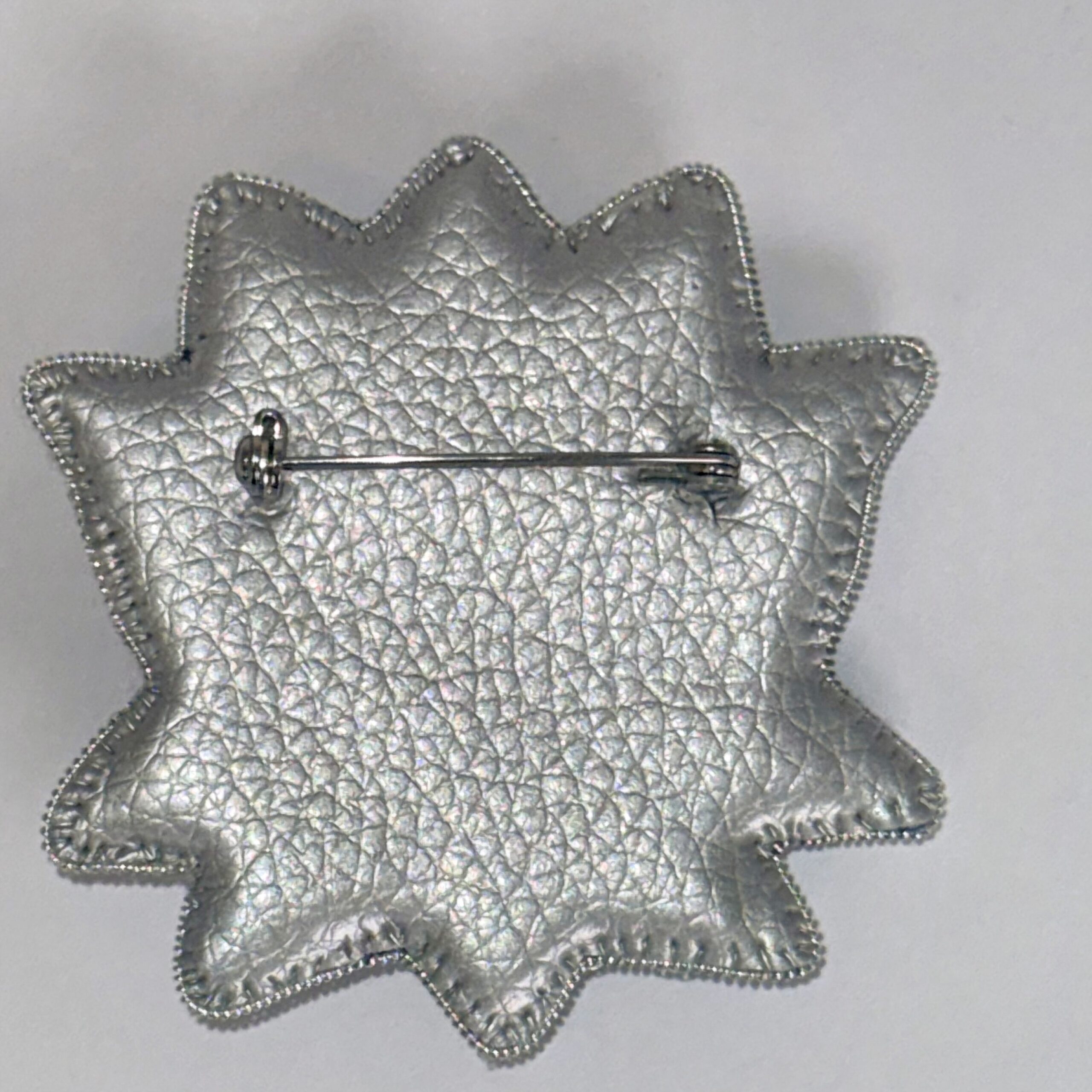 Royal Blue Lotus Flower Brooch Crystal, Mother of Pearl Lotus Pin, Handmade Beaded Flower Jewelry, Elegant Gift — view 4