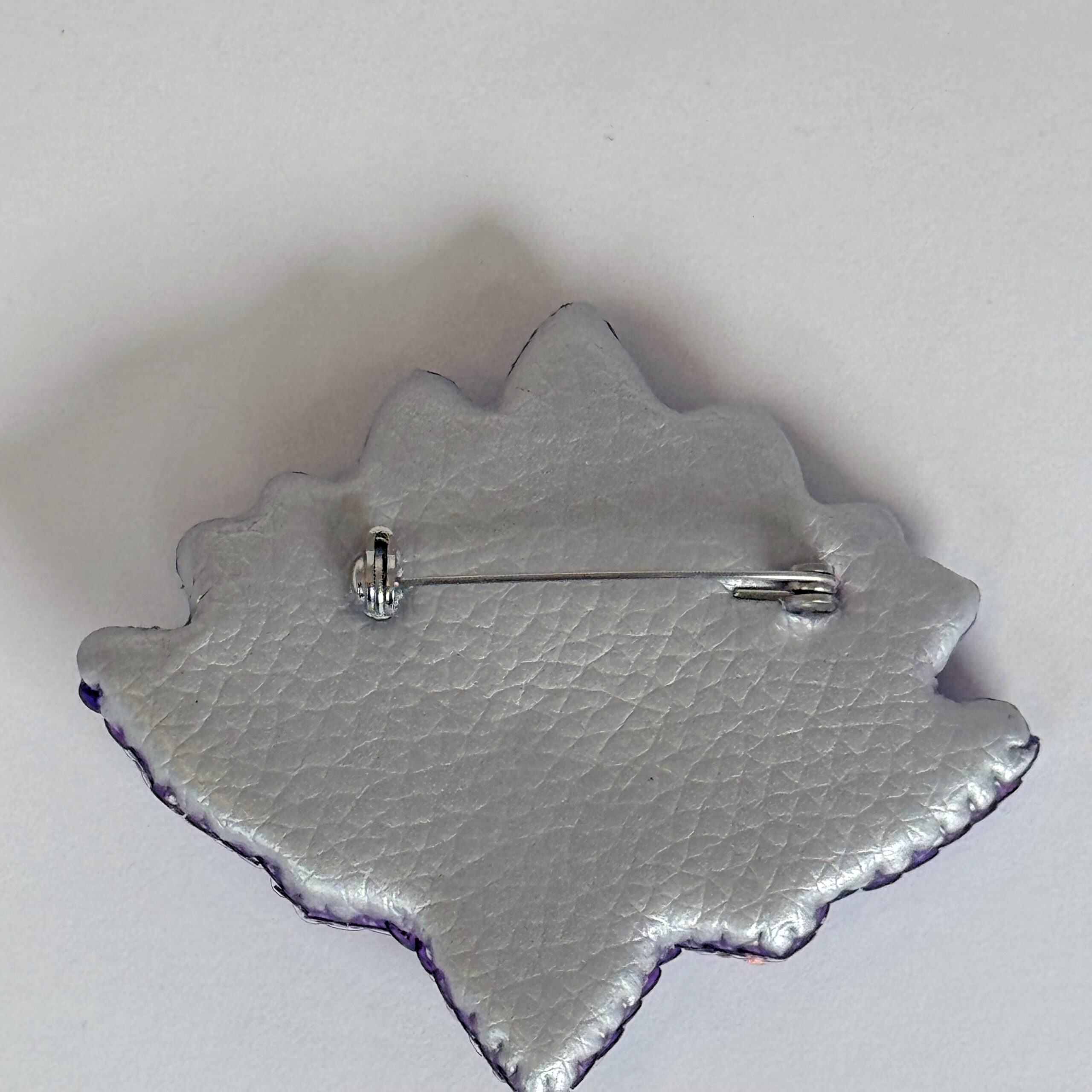 Purple Amethyst Lotus Flower Brooch, Crystal Beaded Lotus Pin, Handmade Violet Flower Jewelry, Elegant Floral Gift — view 3